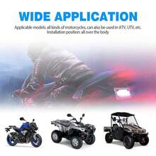 12 tiras de luces LED RGB para motocicleta con modo de parpadeo, salto y atenuación, con control remoto - como en la foto - Ver 4