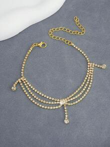 1pc Elegant Vintage Inspired Regal Style Ins Tassel Arm Chain - Gold - View 2