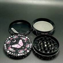 1pc Creative Pink Butterfly Zinc Alloy Spice Grinder - Manual 4-Layer Design, Herb Grinder - Multicolor - View 4