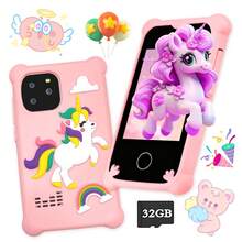 2.8英寸触摸屏儿童学习手机玩具，配备双摄像头，集音乐、摄影、益智游戏等多种功能于一体，适合3-12岁儿童，是生日、感恩节、万圣节、派对的完美礼物。 - 彩色 - 查看 3