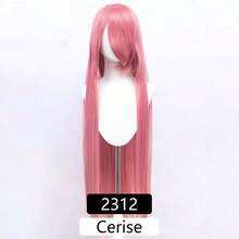 100cm Long Straight Synthetic Lolita Wig For Halloween Party Cosplay, Available In Gold, Blue, Red, Pink, Green, Purple, Suitable For Women Halloween Party - Multicolor - View 36