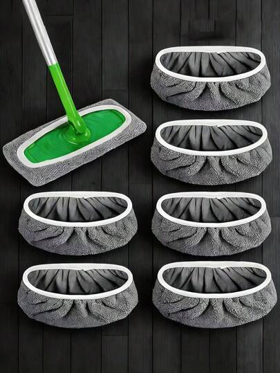 4pcs Reusable Flat Mop Replacement Pads, Soft Microfiber Mop Refill Heads, Suitable For Kitchen, Bathroom, Room, Living Room And Other Home Cleaning, Back To School Essential Cleaning Supplies