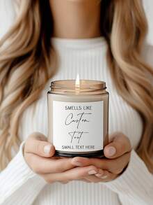 4/6/15pcs Customized Personalised 'Smells Like A New Home' Candle Label: Custom Candle Sticker - Multicolor - View 3