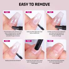 2Pcs 30g Semi Solid Nail Glue For Press On Nails Tips Super Strong Gel Nail Glue No UV Lamp Need Quick Drying Gel Long Lasting For Fake Acrylic Nails - 2pcs - 查看 8