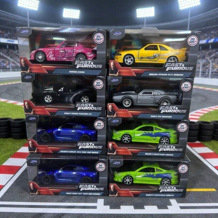 Simba Universal 1/32 Scale "Fast & Furious" Movie Model Car, Official Authorized Alloy Diecast, Rotating Wheels, Openable Doors, Rubber Tires, Adult Collectible, Collector's Gift - Multicolor - View 1