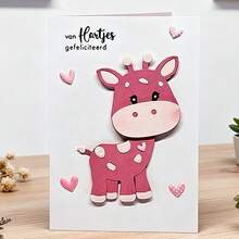 Troqueles creativos con diseño de jirafa, herramienta DIY para scrapbooking, álbum y estarcido, para hacer tarjetas de felicitación, recortar papel para manualidades, plantilla de troqueles para hacer tarjetas de regalo. - plata - Ver 2