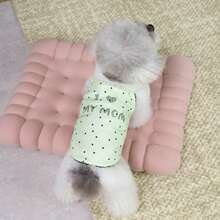 Colete respirável floral para animais de estimação, novo design, roupa de desenho animado para gatos, roupa para cães pequenos, colete refrescante para primavera/verão. - Verde - Ver 11