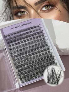 [HACHIMEE] 168片装 8-16mm 自然C/D卷度柔软假睫毛，上镜效果好，适合节日、庆典及日常佩戴 - 黑色 - 查看 1