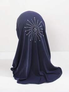 1件装女童闪亮水晶头巾帽，适合3-8岁儿童 | 透气弹力高贵头巾，适合日常佩戴、上学、假期、斋月、开斋节等场合 - 1PC - 查看 10