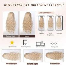 Platinum Blonde Big Wave Air Bangs Long Curly Wig, Natural Fluffy Realistic Wig, Sweet Style Full Wig For Women - Apricot - View 11