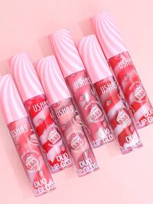 USHAS 草莓蛋糕唇彩，质地轻盈丝滑，保湿持久，可丰盈提亮双唇，打造水润果冻唇妆，包装可爱，美观大方，适合日常使用、约会等各种场合，轻松打造甜美唇妆。 - #04 - 查看 5