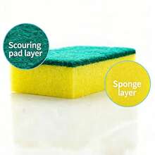 1pc High Density Scouring Pad, Powerful Degreasing, Dishwashing Sponge Cleaner, Suitable For Kitchen Dishwashing, Pot Scrubbing, Stovetop Cleaning, Oil Stain Removal, Tableware Washing - Cleaning Sponge - View 7