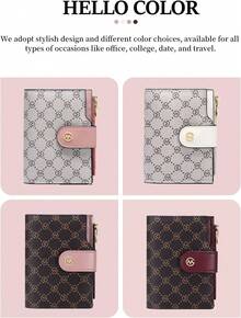 ¡RecomendadoCarteras para mujer Cuero de PVC Titular de efectivo y tarjeta de crédito Organizador de múltiples tarjetas de gran capacidad (Hielo sombreado * Blanco crema)¡Top de Temporada - Rosa * verde ceniza - Ver 7