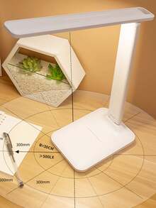 LED Desk Lamp With 3 Dimming Levels, USB Powered Eye-Care Night Light For Student Study, Reading, Writing, Bedroom, Dorm - White - View 4