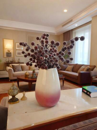 5-Piece Frost Artificial Red Berry Stems - Realistic Plastic Holiday Ornaments, Suitable For Handicrafts, Home Decoration, No Electricity Required, Center Decoration For Holiday Tables, Home Christmas Decoration, Christmas Flowers