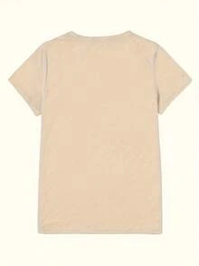 Short-SleeveSoft New Women's Pure Cotton Crew Neck T-Shirt LIFE GAVE ME SOME LEMONS BUT MY JESUS MADE ME LEMONADE With Graphics, Black Tie Hem T-Shirt With Lemon And Lemonade Illustrations, Casual Cotton T-Shirt For Christian Lovers, Lightweight Summer Clothes For Everyday Wear And Outings. 100% Pure Cotton, Versatile And Comfortable For Everyday Wear In Spring And Summer. - 杏 - 查看 3