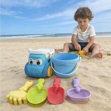 20pcs Kids Beach Toys Set, Including Sand Vehicles, Digging Toys, Beach Buckets, Shovels, Etc. Summer Beach Gift For Children, Suitable For Outdoor Sand Play, Random Colors And Styles. - Multicolor - View 5