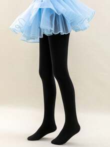 1pc Toddler Girls' Skin-colored Ultra-thin Sheer Pantyhose, Comfortable For Daily Wear - Beige - View 14