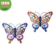 14.2英寸大型防锈铁艺蝴蝶墙饰，适用于户外花园、露台、阳台、门廊、栅栏，是乔迁新居、母亲节的完美礼物。 - 彩色 - 查看 14