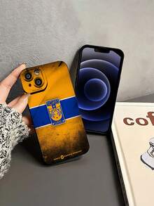 Los colores del equipo de fútbol Tigres son amarillo y azul. Esta elegante funda negra es compatible con Samsung, Apple, VIVO, OPPO, , Transsion, ,  y Honor. Fabricada en silicona TPU, ofrece protección contra golpes y caídas, además de una sensación superior. Es un regalo ideal para familiares, amigos y seres queridos, y una opción perfecta para San Valentín y Año Nuevo. - Negro - Ver 4