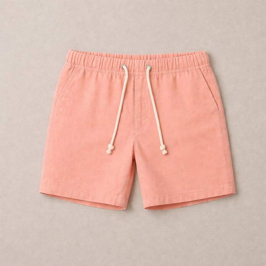 1 Summer Spring Spring / Summer / Autumn Spring / Summer Regular Fit Eyelet Drawstring Beach For Going Out Weekend Casual Holiday Father's Day Valentine's Day Christmas - Baby Pink - View 1