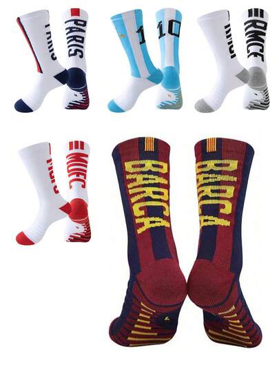 Premium Athletic Crew Socks For Men & Women, Moisture Wicking Performance Socks With Team Inspired Design, Ideal For Soccer, Running, Training, And Casual Wear, Breathable And Comfortable Sports Socks