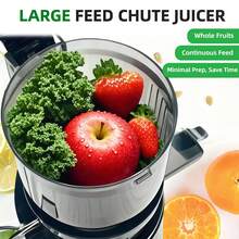 celiberry Cold Press Juicer Machines, Compact Slow Masticating Juicer With Large Feed Chute Fit Whole Vegetable & Fruit, Easy To Clean, Self Feeding Double-Layer Spray Painting Blender, 98% Juice Purity,Quiet Motor Juicer , Fruit Presses For Household Purposes - 查看 2