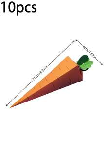 50/20/10个装复活节兔子胡萝卜造型纸质包装盒，复活节胡萝卜盒，兔子造型节日礼品袋，胡萝卜造型糖果盒，复活节礼品包装，复活节装饰，节日礼品盒，趣味胡萝卜兔子主题复活节礼品盒，适用于春季庆祝活动装饰、复活节、生日派对礼物、节日礼品包装、复活节派对回礼、婚礼回礼、生日装饰 - 彩色 - 查看 16