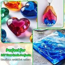 Pigmento de color de resina epoxi – Juego de tinte líquido de resina epoxi de 24 colores con 6 destellos, pigmento de resina alt - como en la foto - Ver 5