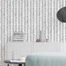 1 Roll Black Herringbone Vinyl Wallpaper, Waterproof Peel And Stick Contact Paper For Bedroom, Bathroom, Kitchen Wall, Furniture, Removable DIY Wallpaper, 17.7inX39.3in/118.1in/196.8in - 1PC - View 14