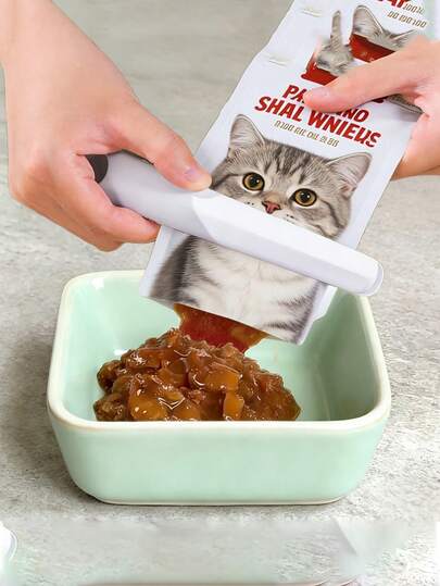 猫粮袋挤压器 | 无浪费食物挤压器，清洁整齐的喂食方式