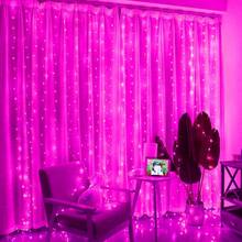1pc LED Curtain String Lights, USB Powered With 8 Flashing Modes, Remote Control Fairy Lights For Holiday, Wedding, Birthday, Festival, Easter, Valentine's Day Decoration - USB Plug Curtain Light - View 29