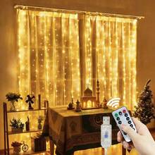 1 Stück LED Vorhanglichter mit Fernbedienung, bezaubernde Lichterketten für Hochzeitsdekoration - USB betrieben, 8 Beleuchtungsmodi, für Zuhause Schlafzimmer Fenster Wand, geeignet für Einzelparty, Hochzeit, Geburtstag, Party, Valentinstag Dekoration, Saisonale Dekoration, Feiertags Beleuchtung - USB-Vorhanglicht - Übersicht 18