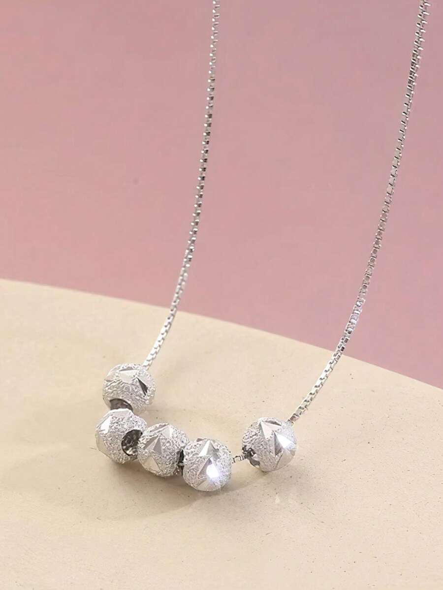 1 Peça Colar Gargantilha com Pingente Minimalista de Prata Esterlina S925, Pingente Fofo, Presente de Formatura para Filha, Presente Fashionável para Família, Item Comemorativo Único de Amizade e Família