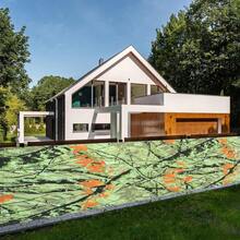 1pc Polyester Balcony Privacy Screen, Opaque Balcony Cover With Metal Eyelets, UV Protection Balcony Cladding For Balcony Railing Garden Patio Deck - Multicolor - View 4