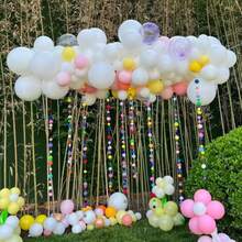 30pcs 2.5cm Colorful Pom Pom Garland, Holiday Atmosphere Decoration, Felt Ball Hanging Ornaments, Colorful Pom Pom String Pennant Flags For Birthday Party, Christmas - Colorful Pom-poms - View 8