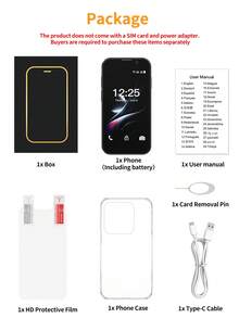 SERVO Mini 智能手机，安卓 9.0 系统，双卡双待，2GB 运行内存，16GB 机身存储，支持 WiFi、GPS、3G WCDMA 网络，3.0 英寸显示屏，便携式手机 - 粉色 - 查看 11