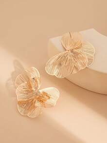 2pcs/Set Bohemian Style Multi-Layer Striped Hollow Floral Earrings, Elegant Luxurious Daily Casual, Party, Wedding, Couple Date, Women's Festival Birthday Versatile Jewelry Gift - Earring - View 8