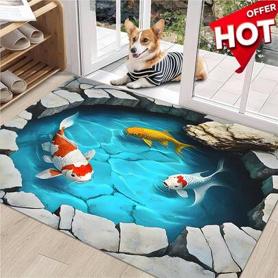 1-Piece Anti-Slip Absorbent Diatomite Floor Mat, 2Dflat Large-Sized Front Door Mat For Bedroom And Outdoor Entrance, Durable Front Door Welcome Mat For Outdoor Use, Heavy-Duty Anti-Slip Rubber Outdoor Mat For Home Entrance, Thickened And Machine-Washable