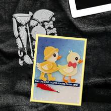 1pc Duck Shaped Paper Cutting Mold - Suitable For Paper Craft, Card Making, Scrapbooking Decoration, Metal Construction - Multicolor - View 6