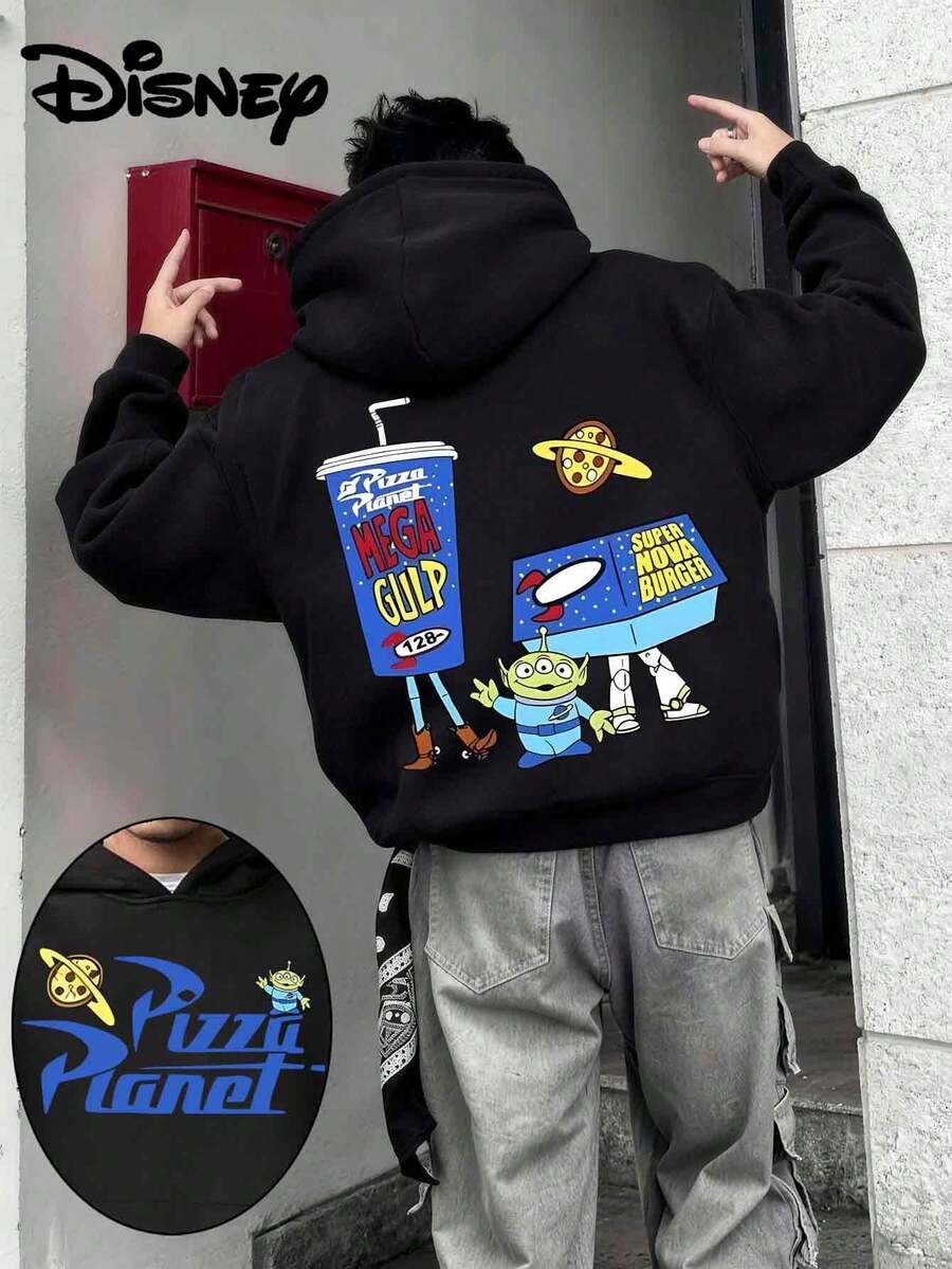 Disney Printed Hoodie, Men's Toy Story Pizza Planet Hoodie, Disney Woody And Buzz Lightyear Hoodie, To Infinity And Beyond Hoodie, Disney Resort Hoodie| Exquisite Design | Best Choice For Gifts - 黑色 - 查看 1