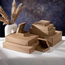 5/10个装飞机造型方形纸盒，特制硬牛皮纸飞机造型礼盒，优雅礼品盒 - 礼品包装的理想之选：珠宝、手工皂、婚礼礼物 - 纸艺装饰包装礼盒 - 彩色 - 查看 1