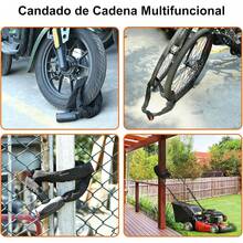 Candado para Bicicleta, Resistente, de Cadena, 120 cm de Largo, Antirrobo y A Prueba de Cortes, para Bicicletas, Motocicletas, S - como en la foto - Ver 9