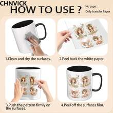 CHNVICK 12PCS/SET UV DTF Cup Wraps Style Self-Adhesive Sticker For Coffee Cups, Water Bottles, Home Decor, Laptops And Refrigerator DIY Crafts(Mug Not Included) - Multicolor - View 3