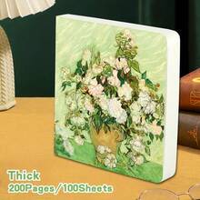 1 Piece Van Gogh Sketch Book, 200 Pages Blank Paper, Drawing Notebook, Handwriting Diary, Art Painting, Sketch Paper, Portable Artist Paper, Drawing Art Supplies - Watercolor Sketchbook - View 11