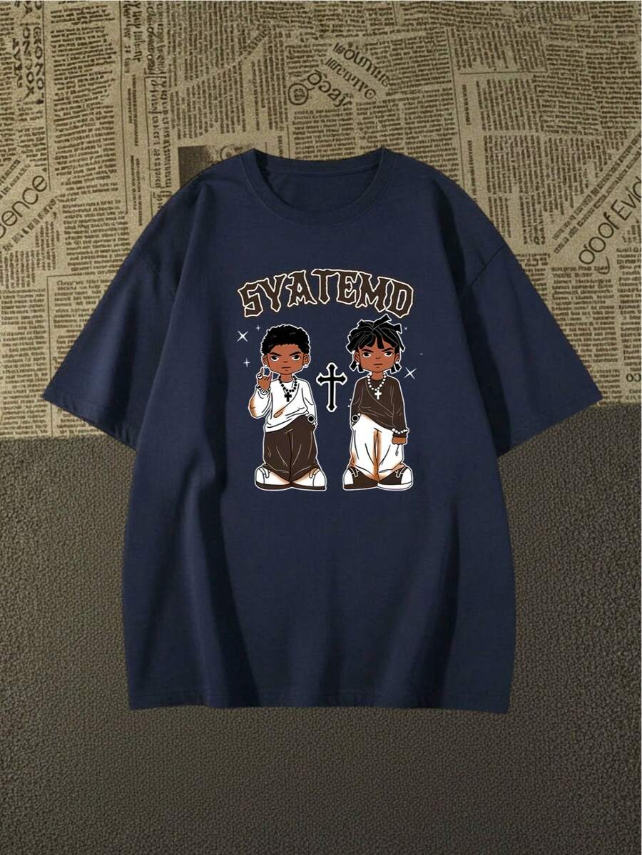 Exclusive Premium Cotton T-Shirt For Boys 2026 - 藏蓝色 - 查看 1