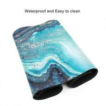 XXL Liquid Marble Gaming Mouse Pad (31.5" X 11.8") - Abstract Fluid Art Desk Mat - Non-Slip Rubber Base Extended Keyboard Mat For Home Office & Esports - 彩色 - 查看 10