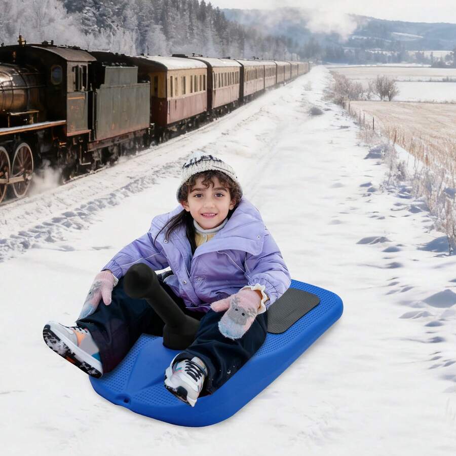 Sled Snowboard With Handle Snowboard Sledding Snowboard For Winter Fun HDPE Multi Surface Sled For Snow Sand Grass Ice - 1 - View 1
