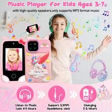 2026 New Unicorn Children's Smart Phone Toy, 2.8" Touch Screen Dual Camera With Selfie & Video, 32GB Storage Card, Educational Games & Music Player, 3-12 Years Old 2-In-1 Learning Toy, Perfect Gift For Boys & Girls - Multicolor - View 7