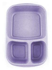 3-Compartment Bento Box With Lid, Leak-Proof Food Storage Container, Purple/Transparent Lid - Multicolor - View 5
